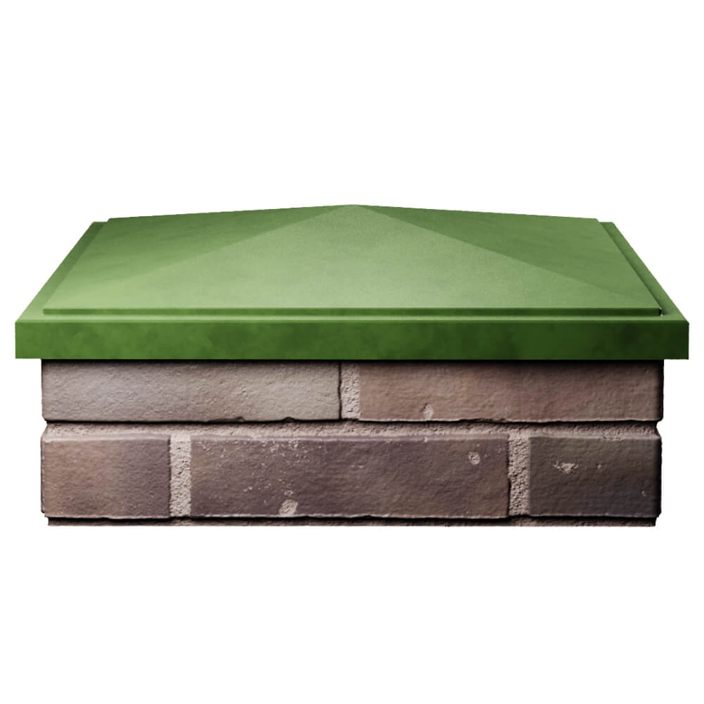 Колпак Zking БонаМоно Зеленый на столб 2х2 кирпича (515х515, 530х530мм) Волгоград фото