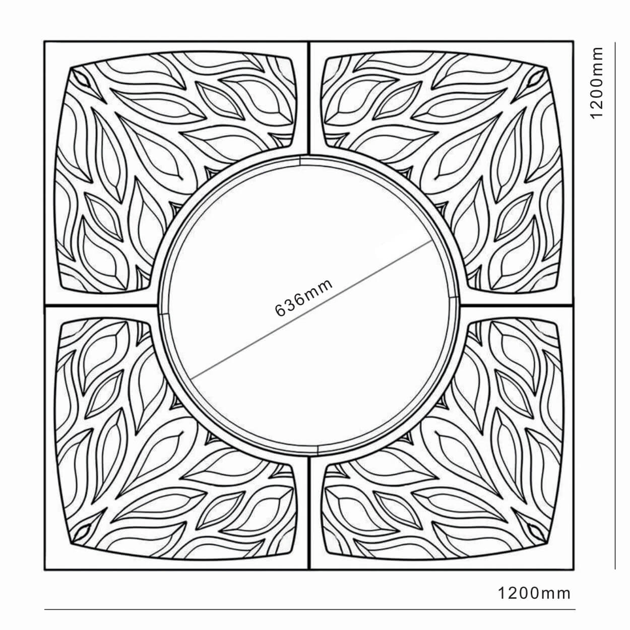 Приствольная решетка для дерева ZKING CRUST 1.2х1.2м Черная в Волгограде фото