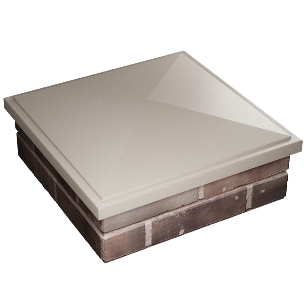 Колпак Zking БонаМоно Бежевый на столб 2х2 кирпича (515х515, 530х530мм) в Волгограде фото