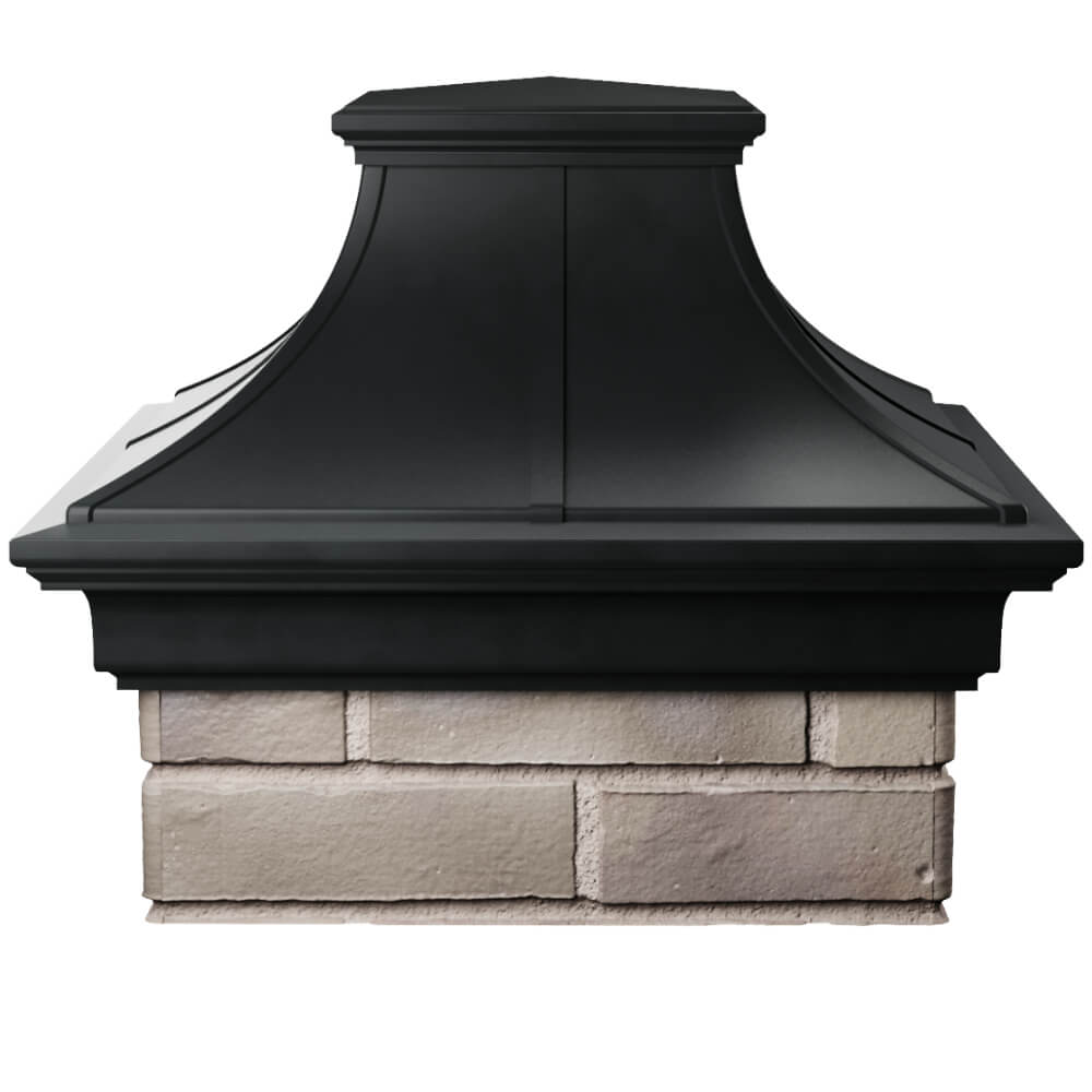 Колпак Zking Монблан Премиум Черный на столб 1.5х1.5 кирпича (385х385мм) Волгоград фото