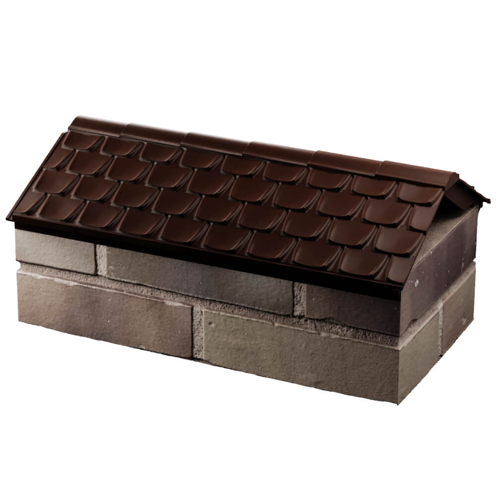 Парапет Zking Эльбрус Коричневый с посадкой на 1 кирпич (255мм) в Волгограде фото