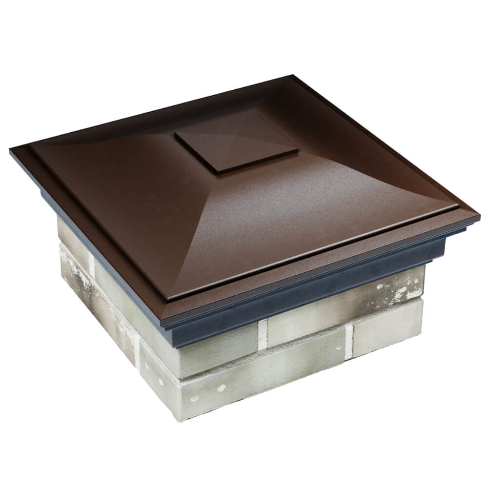 Колпак Zking Монблан Коричневый на столб 1.5х1.5 кирпича (385х385мм) в Волгограде фото