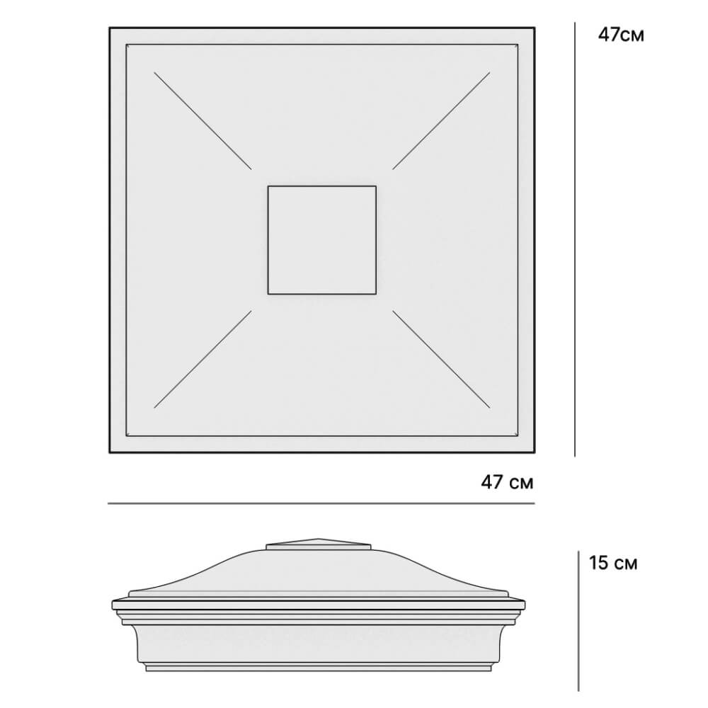 Колпак Zking Монблан Коричневый на столб 1.5х1.5 кирпича (385х385мм) в Волгограде фото