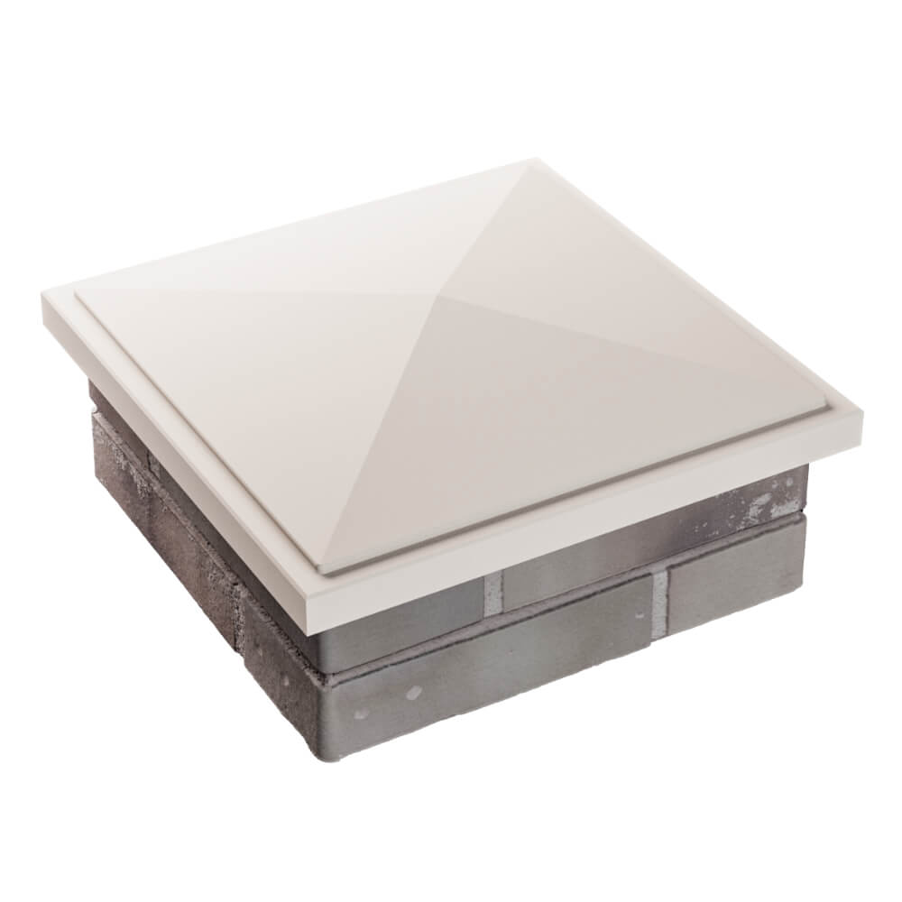 Колпак Zking БонаМоно Бежевый на столб 1.5х1.5 кирпича (385х385, 400х400мм) в Волгограде фото