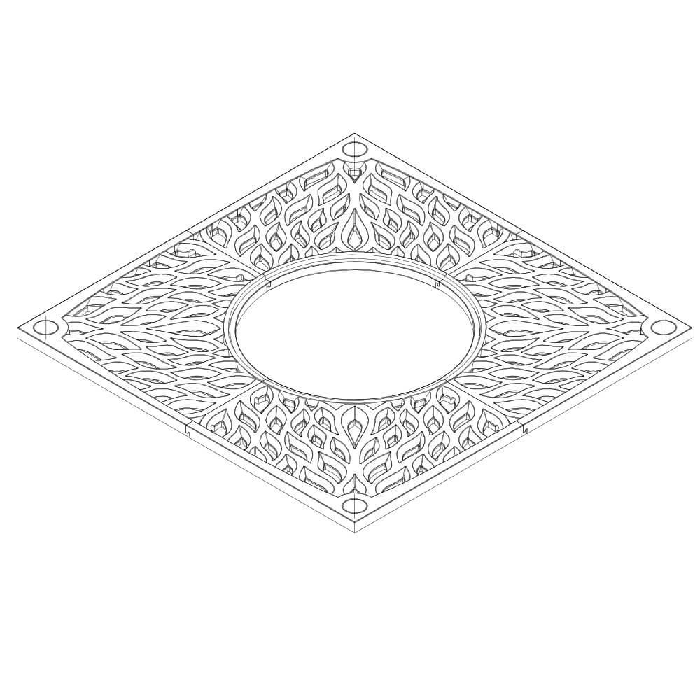 Приствольная решетка для дерева ZKING CRUST 2х2м Черная в Волгограде фото