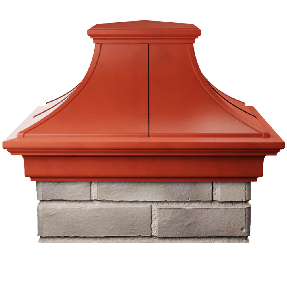 Колпак Zking Монблан Премиум Красный на столб 1.5х1.5 кирпича (385х385мм) Волгоград фото