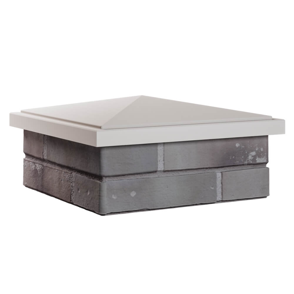 Колпак Zking БонаМоно Бежевый на столб 1.5х1.5 кирпича (385х385, 400х400мм) в Волгограде фото