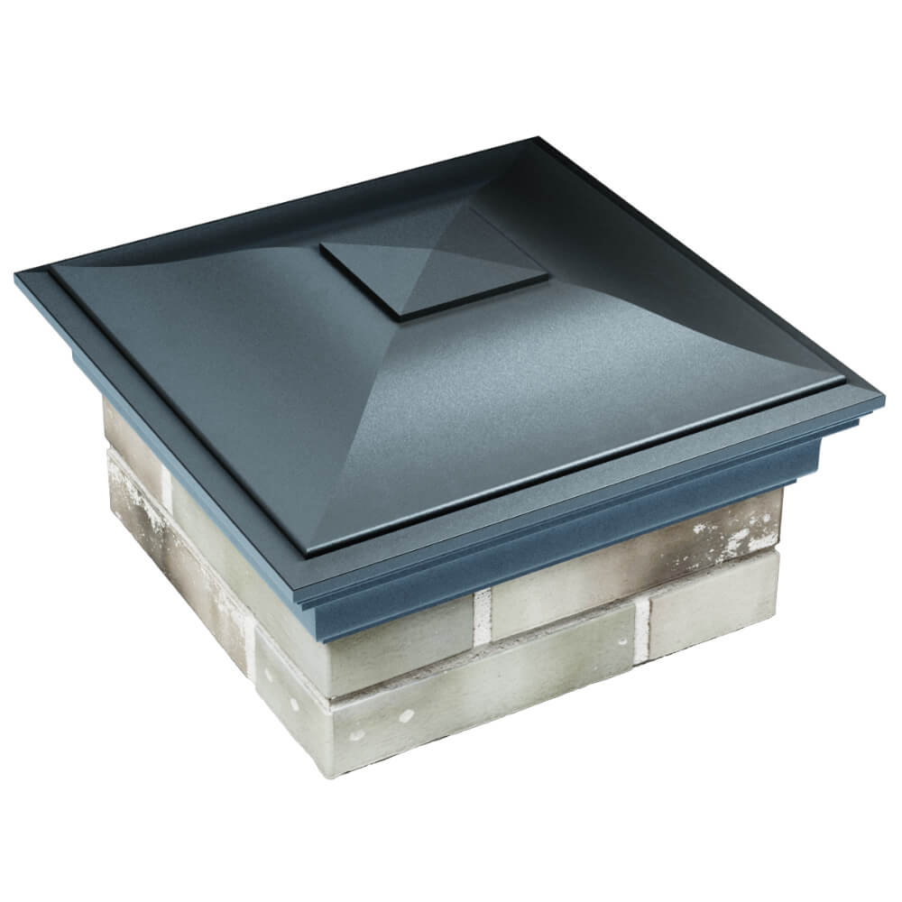 Колпак Zking Монблан Серый на столб 1.5х1.5 кирпича (385х385мм) в Волгограде фото