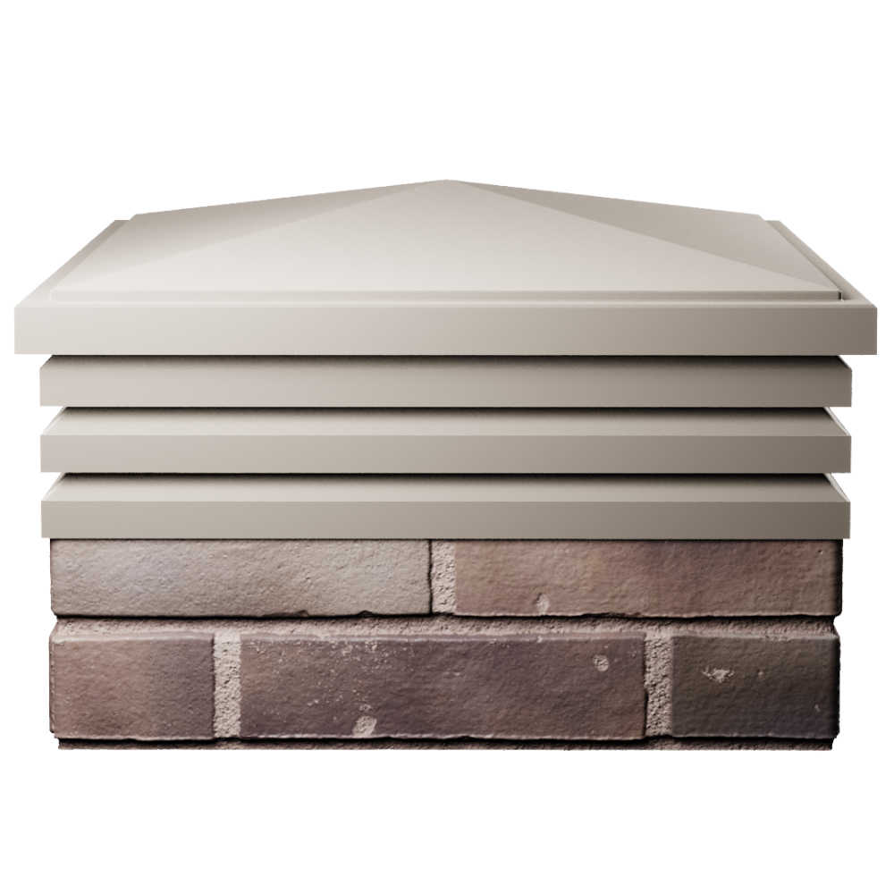 Колпак Zking Бона ХайТек Бежевый на столб 2х2 кирпича (513х513мм) Волгоград фото