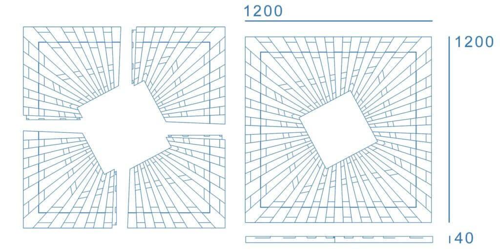 Приствольная решетка для дерева ZKING ATMOSPHERE 1.2х1.2м Черная в Волгограде фото