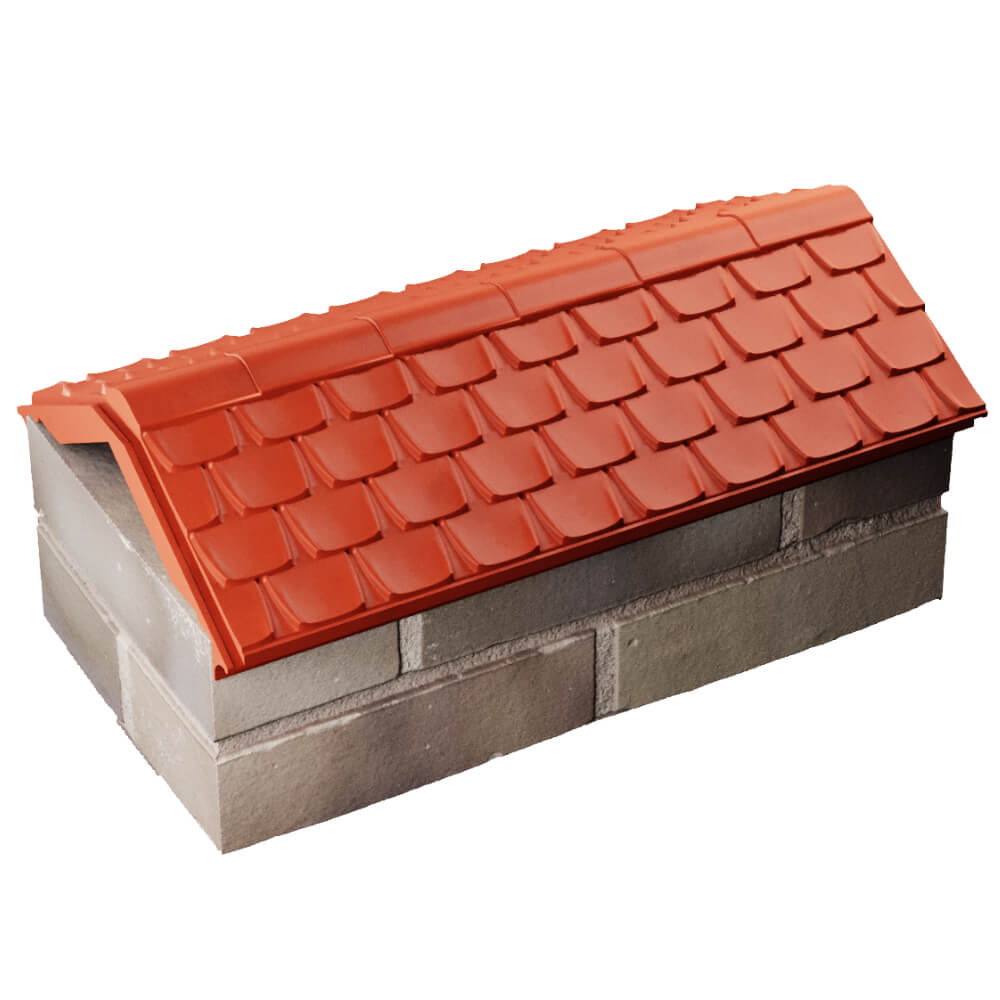Парапет Zking Эльбрус Красный с посадкой на 1 кирпич (255мм) в Волгограде фото