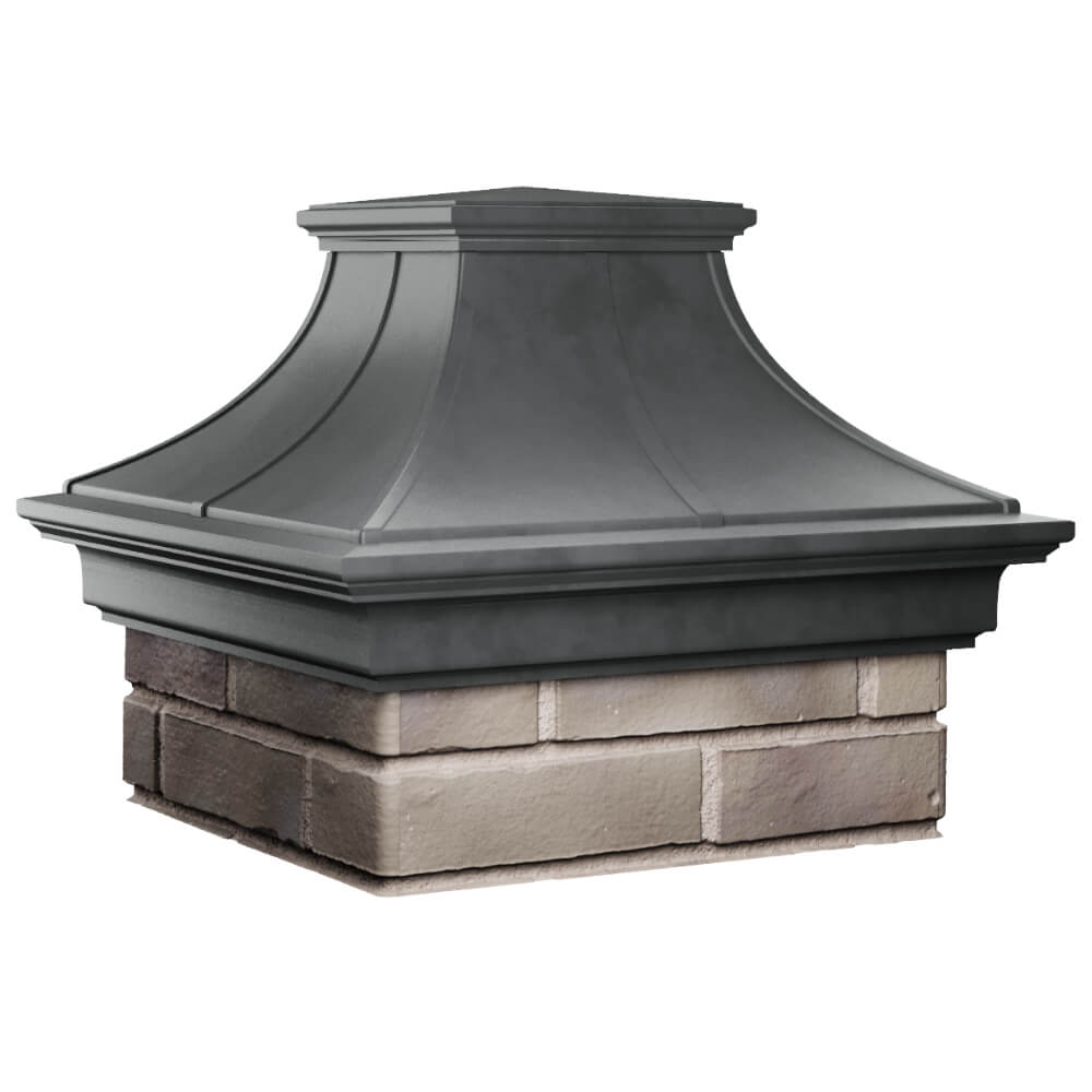 Колпак Zking Монблан Премиум Серый на столб 1.5х1.5 кирпича (385х385мм) в Волгограде фото