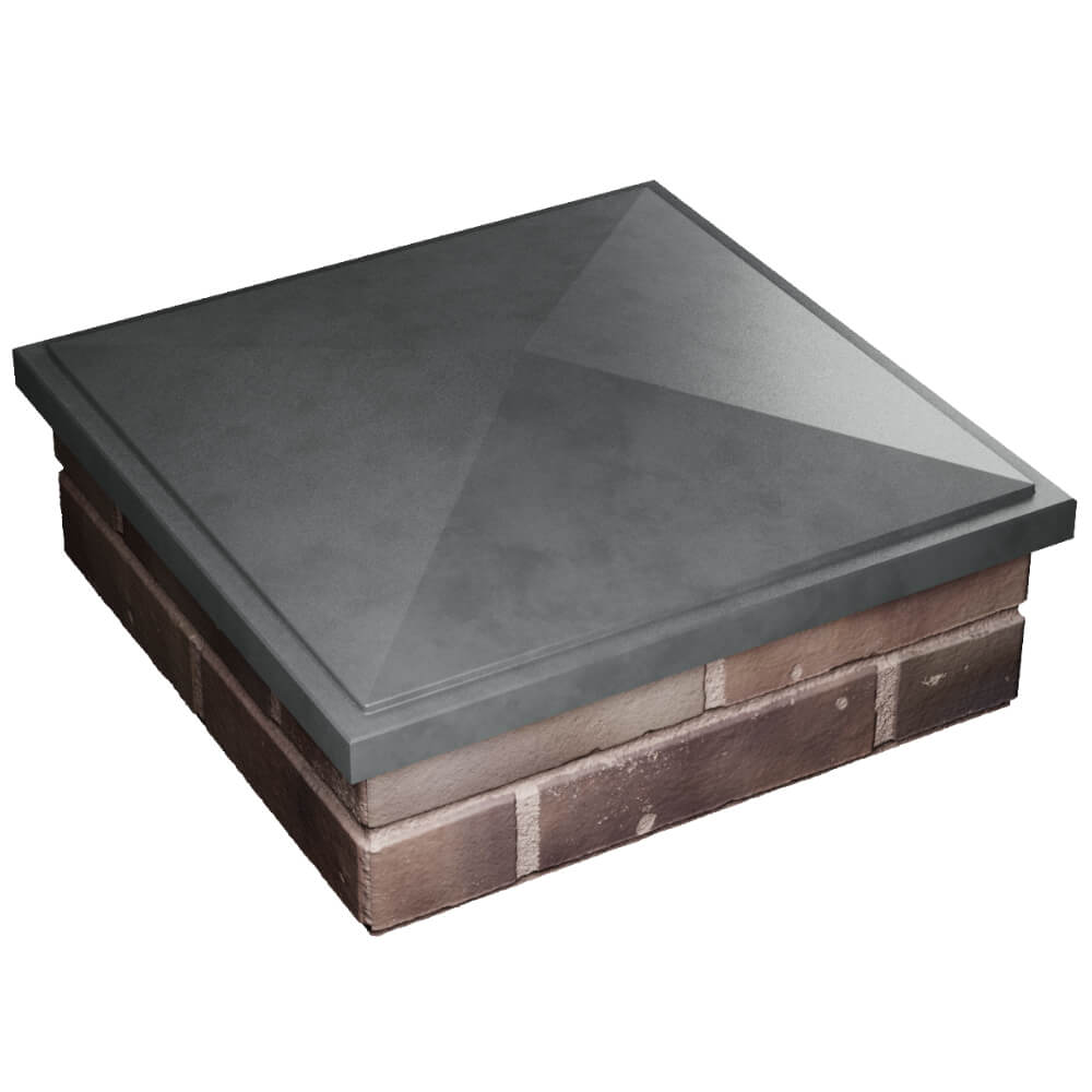 Колпак Zking БонаМоно Серый на столб 2х2 кирпича (515х515, 530х530мм) в Волгограде фото