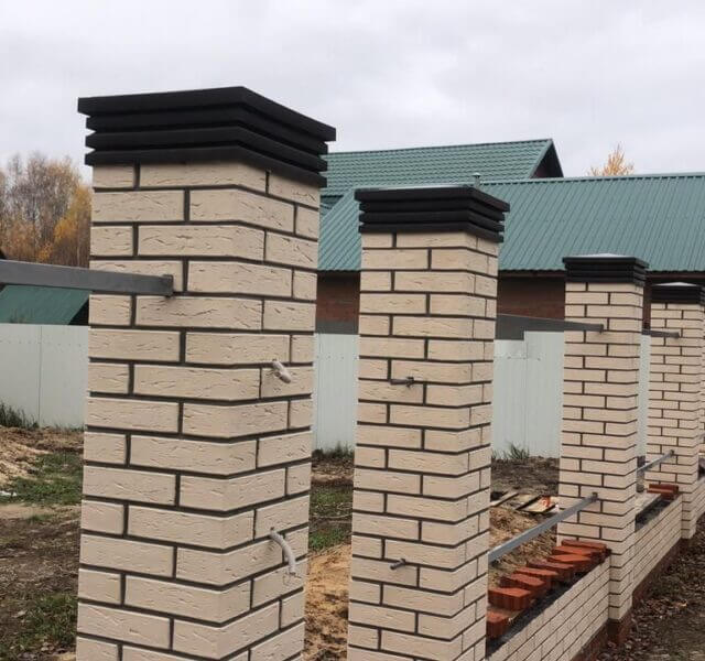 Колпак Zking Бона ХайТек Коричневый на столб 1.5х1.5 кирпича (385х385мм) в Волгограде фото