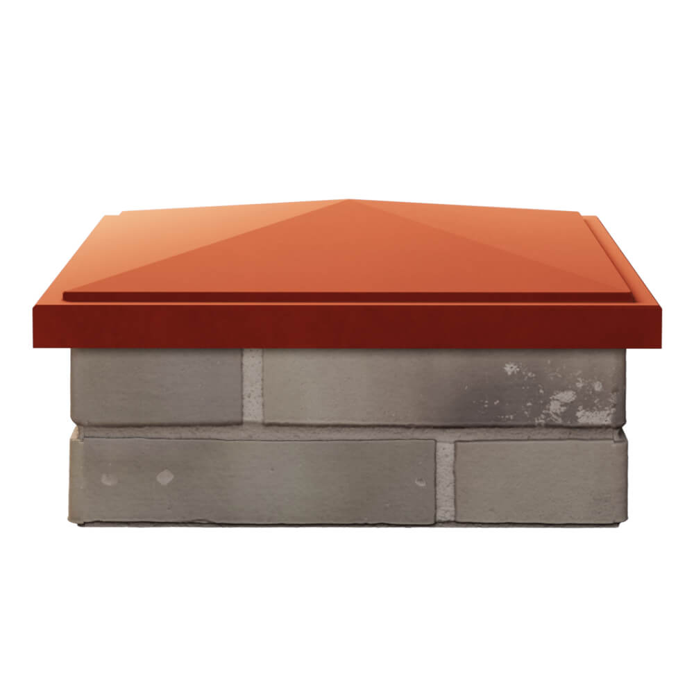 Колпак Zking БонаМоно Красный на столб 1.5х1.5 кирпича (385х385, 400х400мм) Волгоград фото