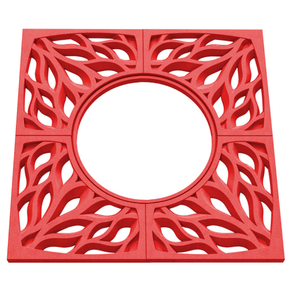 Приствольная решетка для дерева ZKING CRUST 1.2х1.2м Красная в Волгограде фото