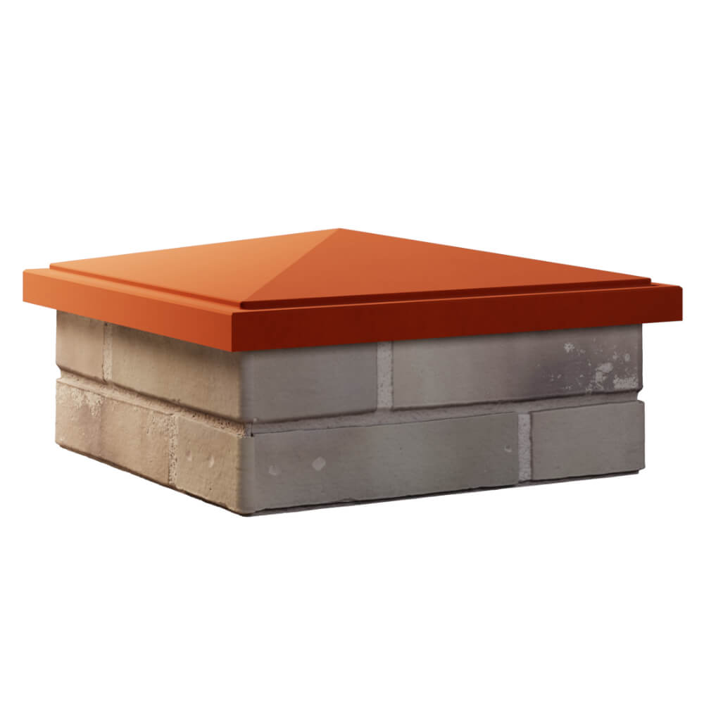 Колпак Zking БонаМоно Красный на столб 1.5х1.5 кирпича (385х385, 400х400мм) в Волгограде фото