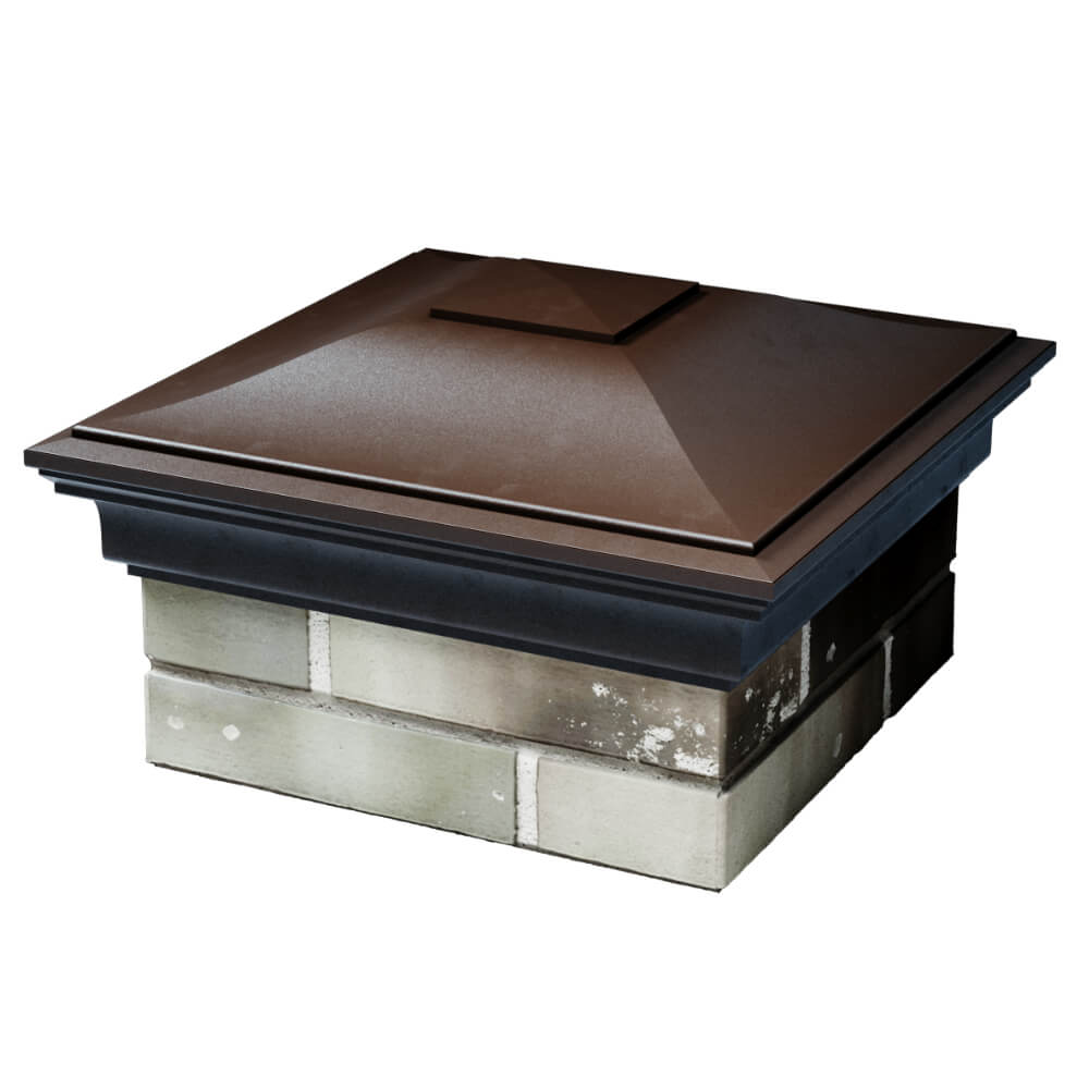 Колпак Zking Монблан Коричневый на столб 1.5х1.5 кирпича (385х385мм) в Волгограде фото