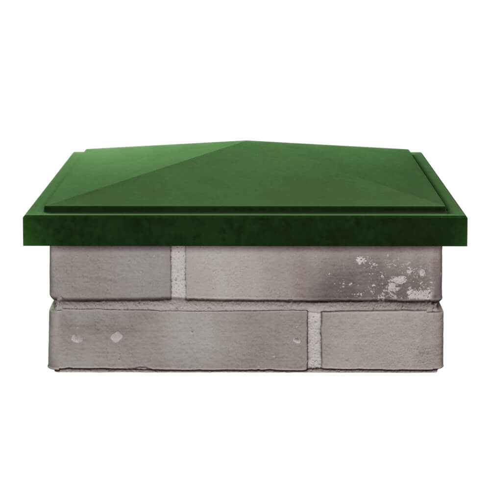 Колпак Zking БонаМоно Зеленый на столб 1.5х1.5 кирпича (385х385, 400х400мм) Волгоград фото