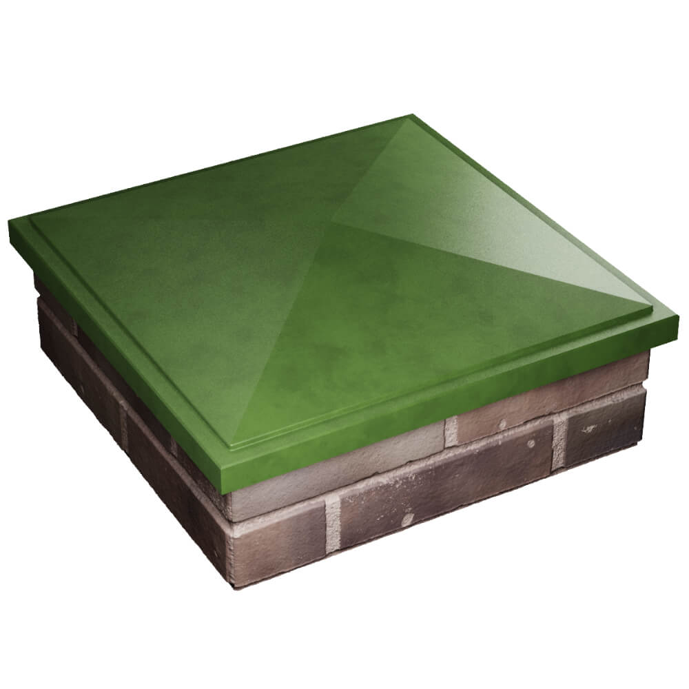 Колпак Zking БонаМоно Зеленый на столб 2х2 кирпича (515х515, 530х530мм) в Волгограде фото