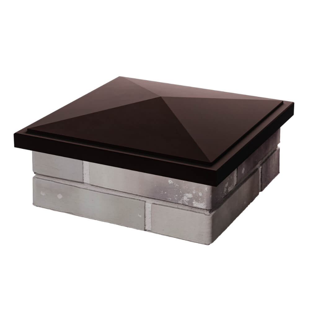 Колпак Zking БонаМоно Коричневый на столб 1.5х1.5 кирпича (385х385, 400х400мм) в Волгограде фото