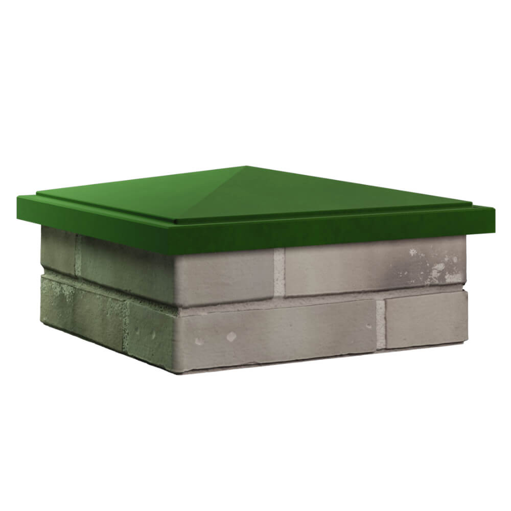 Колпак Zking БонаМоно Зеленый на столб 1.5х1.5 кирпича (385х385, 400х400мм) в Волгограде фото