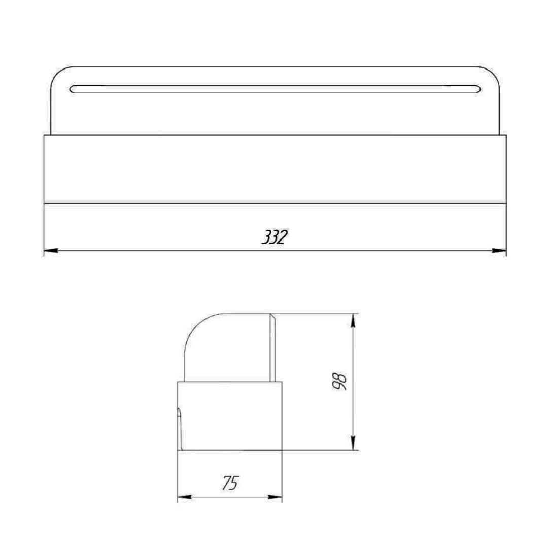 LED Светильник для шаговой плиты STONE Светлая Галька 330х75х98мм в Волгограде фото