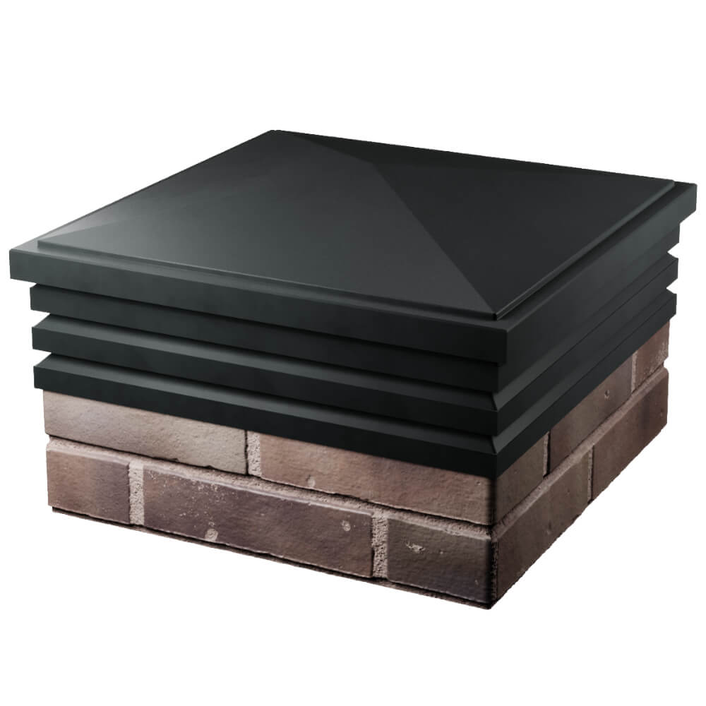 Колпак Zking Бона ХайТек Черный на столб 2х2 кирпича (513х513мм) в Волгограде фото