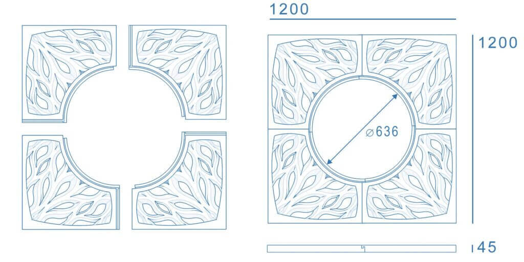 Приствольная решетка для дерева ZKING CRUST 1.2х1.2м Черная в Волгограде фото