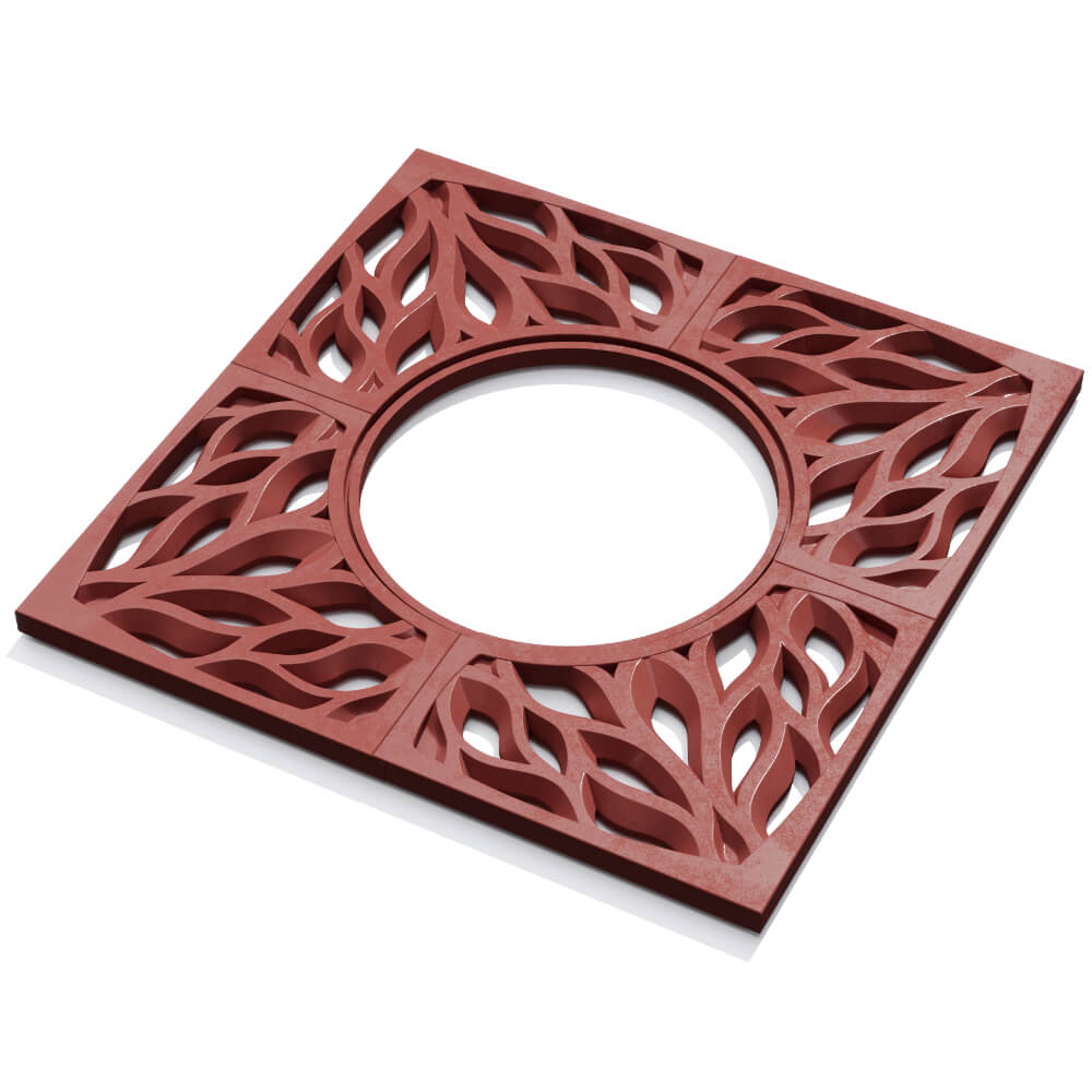 Приствольная решетка для дерева ZKING CRUST 1.2х1.2м Красная в Волгограде фото