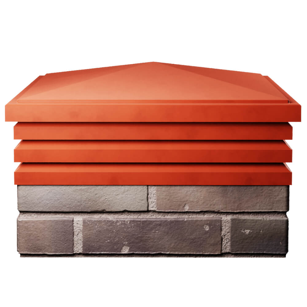 Колпак Zking Бона ХайТек Красный на столб 2х2 кирпича (513х513мм) Волгоград фото