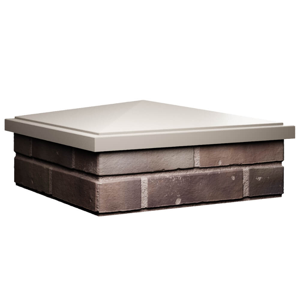 Колпак Zking БонаМоно Бежевый на столб 2х2 кирпича (515х515, 530х530мм) в Волгограде фото