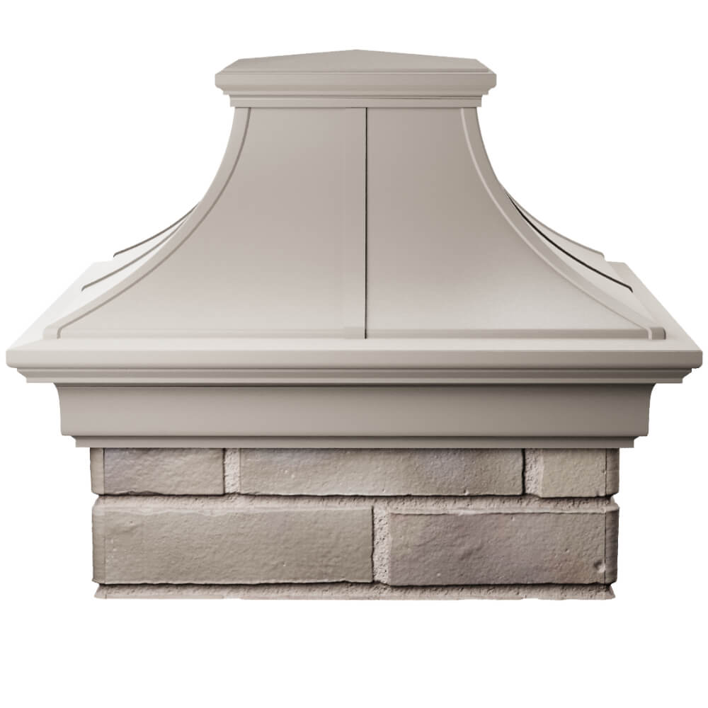 Колпак Zking Монблан Премиум Бежевый на столб 1.5х1.5 кирпича (385х385мм) Волгоград фото