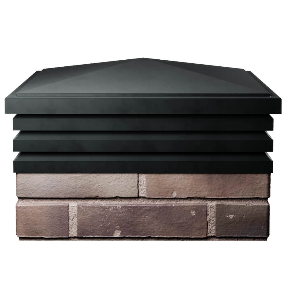 Колпак Zking Бона ХайТек Черный на столб 2х2 кирпича (513х513мм) Волгоград фото