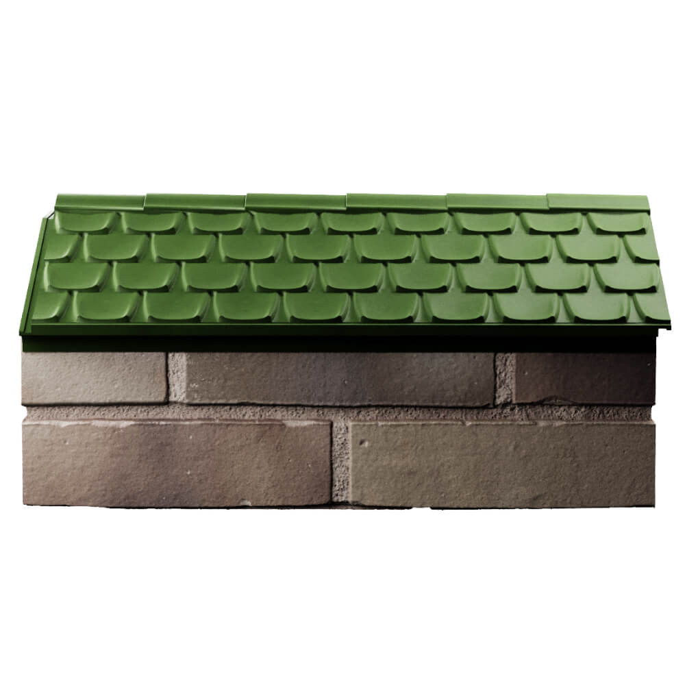Парапет Zking Эльбрус Зеленый с посадкой на 1 кирпич (255мм)