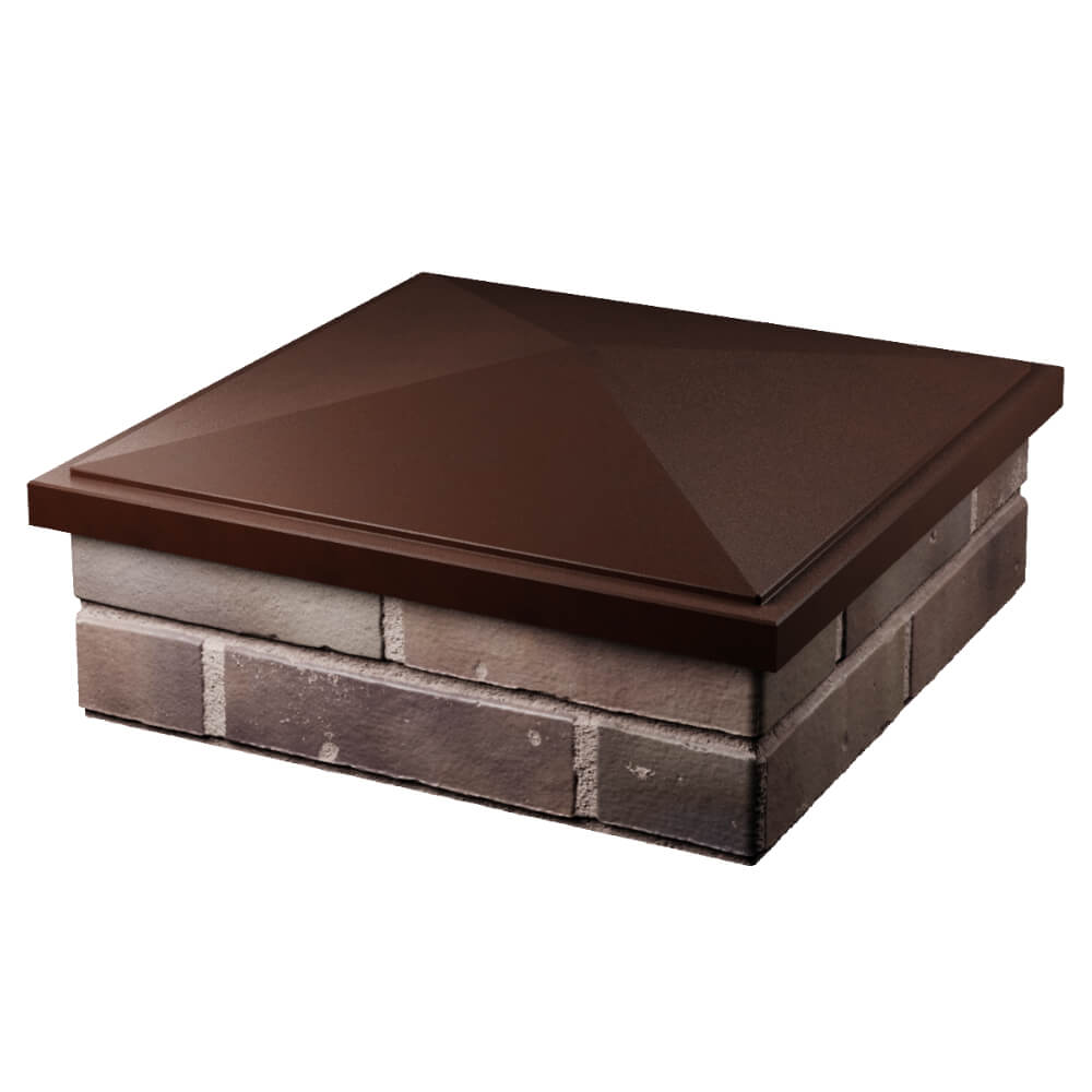 Колпак Zking БонаМоно Коричневый на столб 2х2 кирпича (515х515, 530х530мм) в Волгограде фото