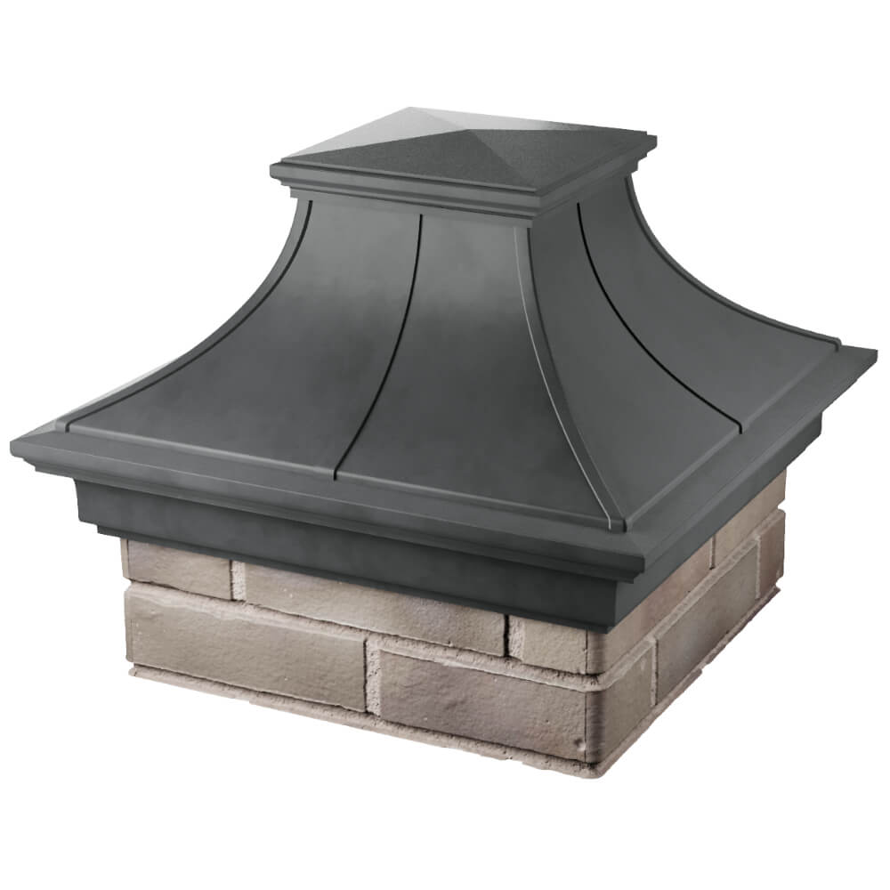 Колпак Zking Монблан Премиум Серый на столб 1.5х1.5 кирпича (385х385мм) в Волгограде фото