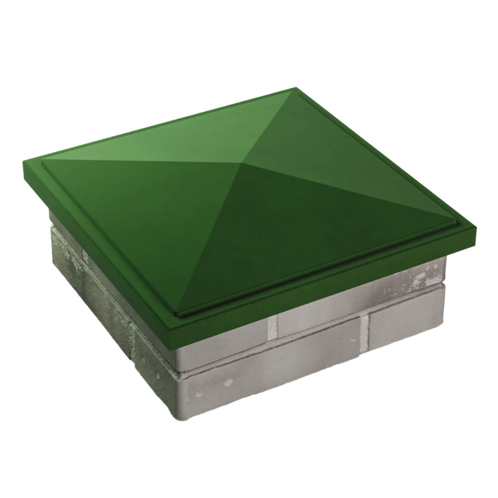 Колпак Zking БонаМоно Зеленый на столб 1.5х1.5 кирпича (385х385, 400х400мм) в Волгограде фото