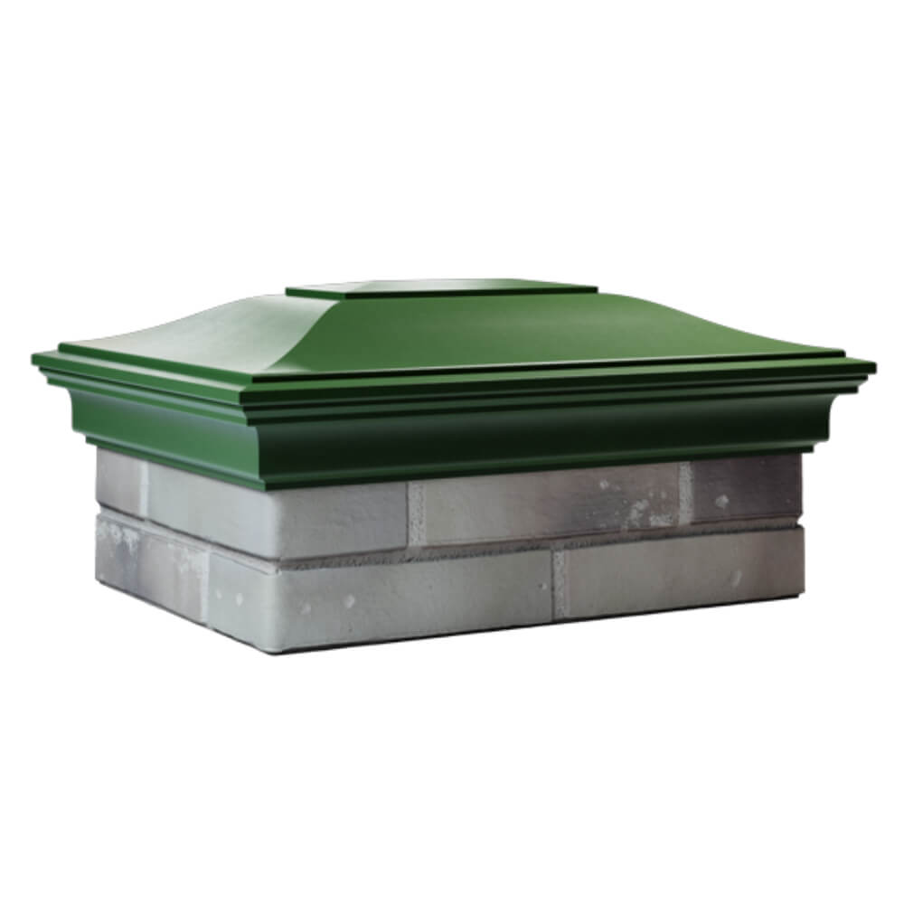 Колпак Zking Монблан Зеленый на столб 2х1.5 кирпича (515х385мм)