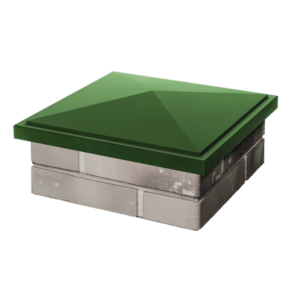 Колпак Zking БонаМоно Зеленый на столб 1.5х1.5 кирпича (385х385, 400х400мм) в Волгограде фото