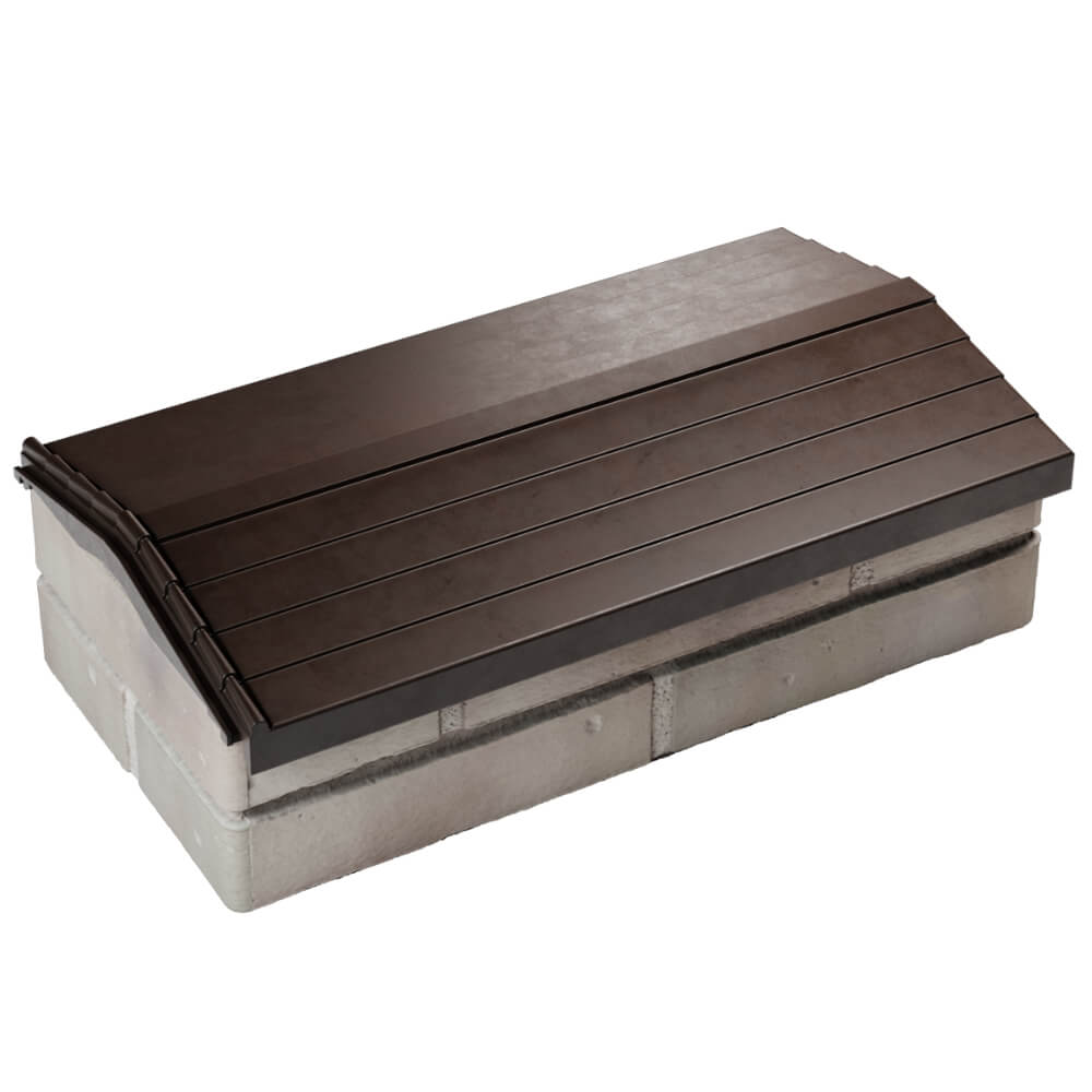 Парапет Zking Бона ХайТек Коричневый с посадкой на 1 кирпич (200/225/255мм)