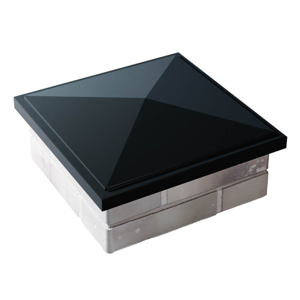 Колпак Zking БонаМоно Черный на столб 1.5х1.5 кирпича (385х385, 400х400мм) в Волгограде фото