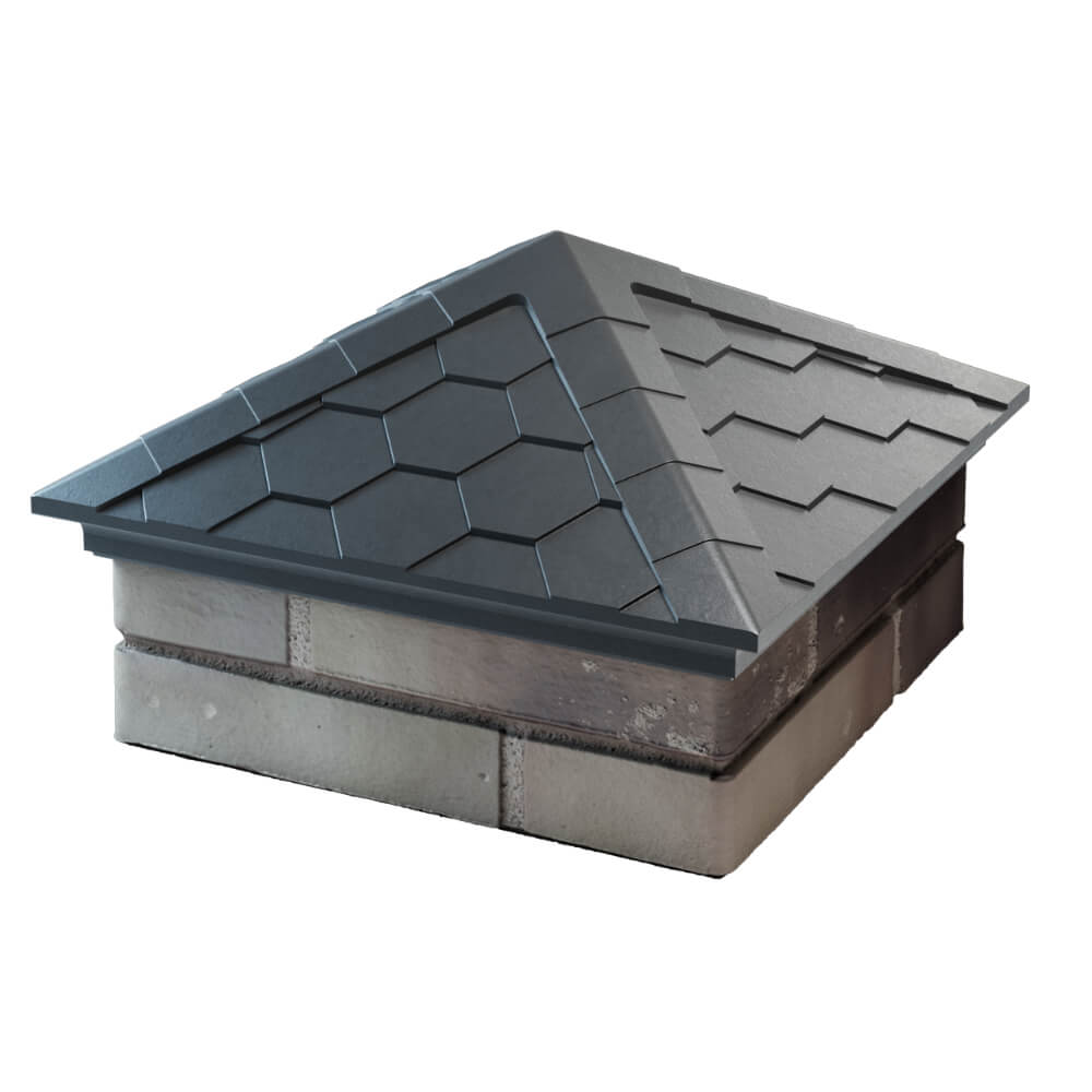 Колпак Zking Эверест Серый на столб 1.5х1.5 кирпича (390х390мм) в Волгограде фото