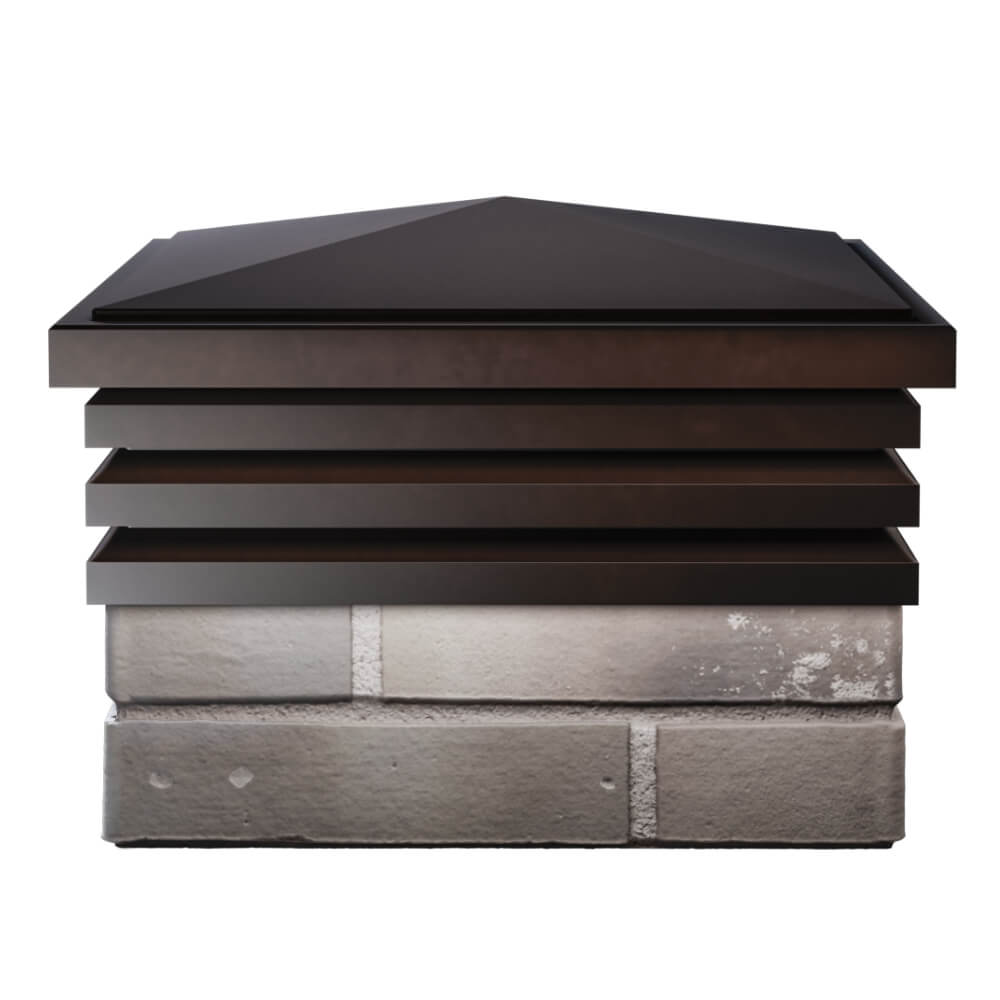 Колпак Zking Бона ХайТек Коричневый на столб 1.5х1.5 кирпича (385х385мм) Волгоград фото