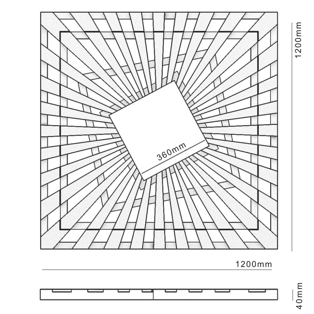Приствольная решетка для дерева ZKING ATMOSPHERE 1.2х1.2м Черная в Волгограде фото