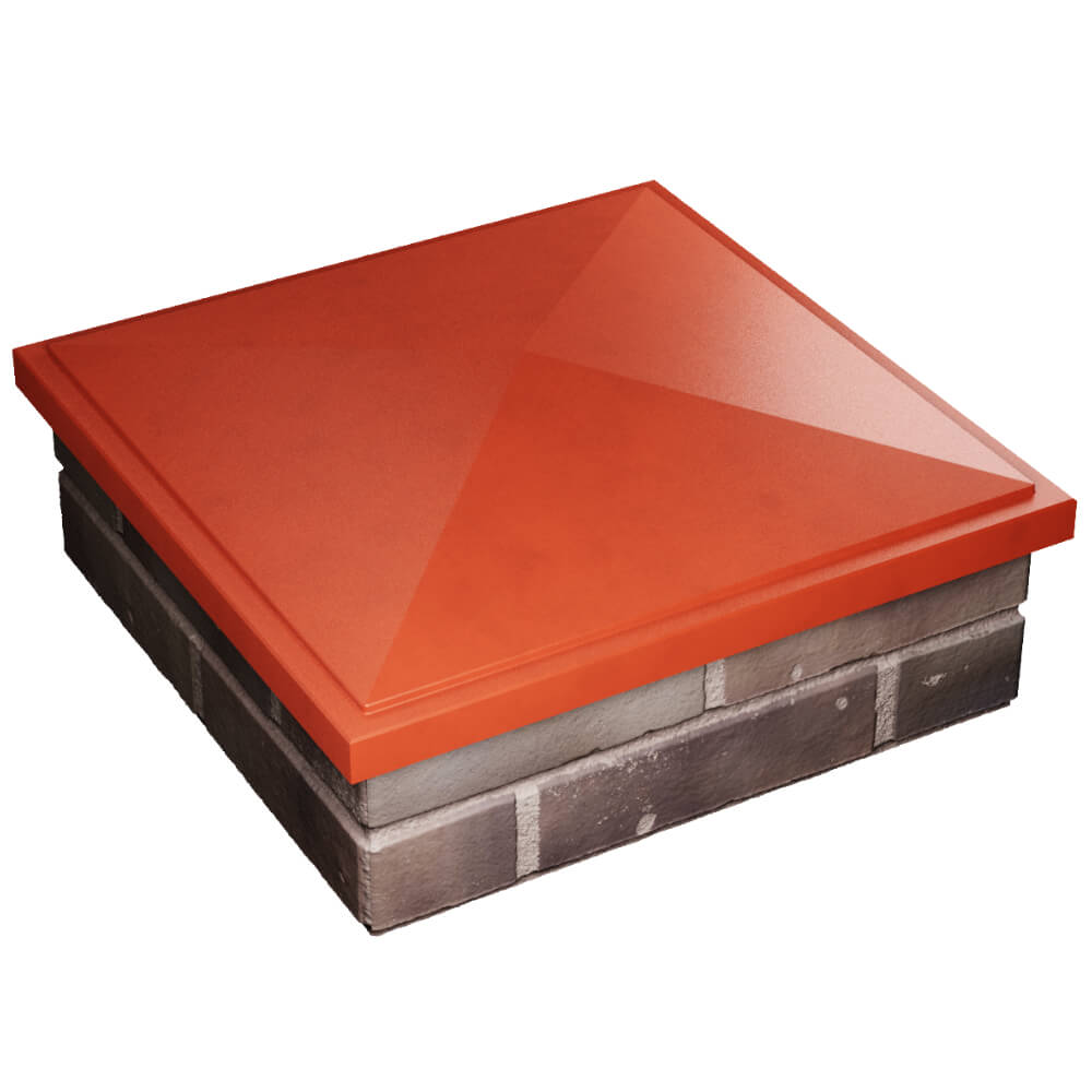 Колпак Zking БонаМоно Красный на столб 2х2 кирпича (515х515, 530х530мм) в Волгограде фото