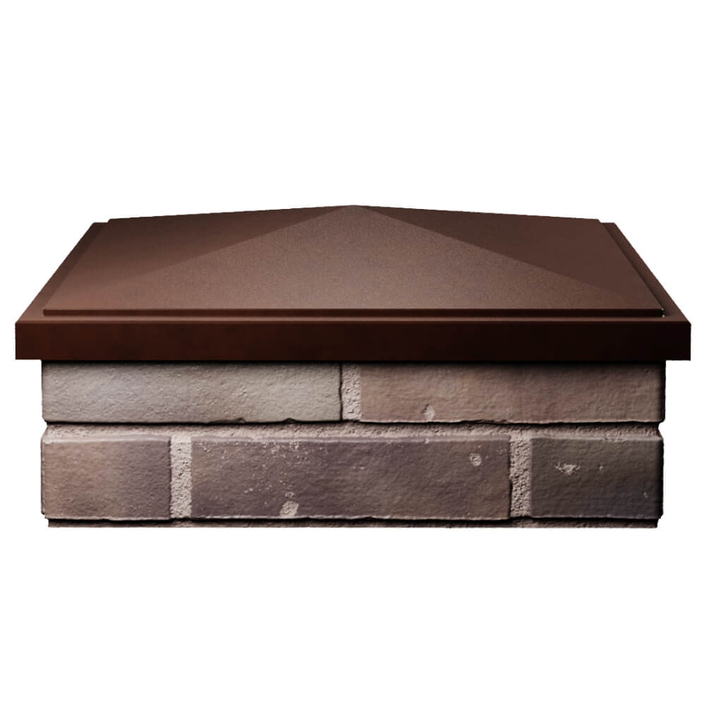 Колпак Zking БонаМоно Коричневый на столб 2х2 кирпича (515х515, 530х530мм) Волгоград фото