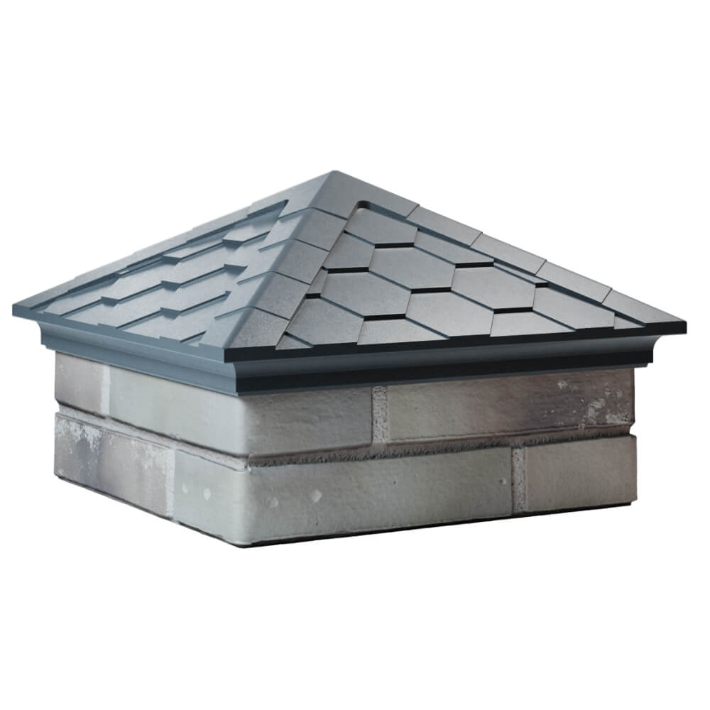 Колпак Zking Эверест Серый на столб 1.5х1.5 кирпича (390х390мм) в Волгограде фото