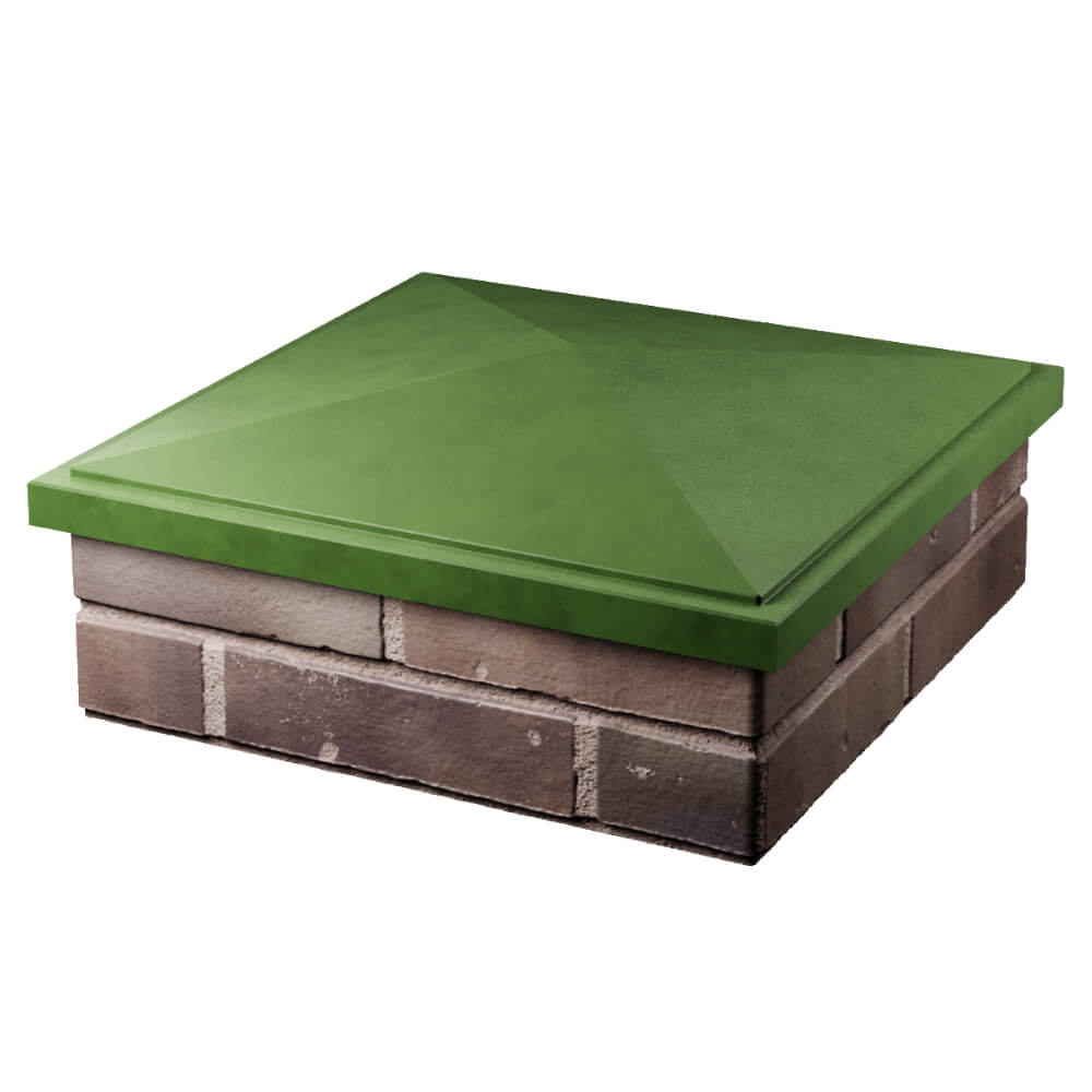 Колпак Zking БонаМоно Зеленый на столб 2х2 кирпича (515х515, 530х530мм) в Волгограде фото