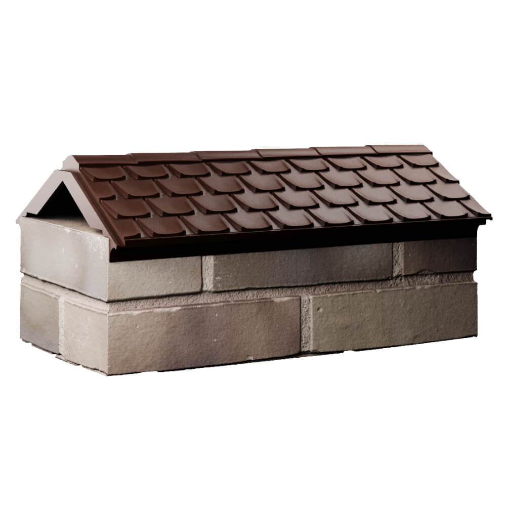 Парапет Zking Эльбрус Коричневый с посадкой на 1 кирпич (255мм) Волгоград фото